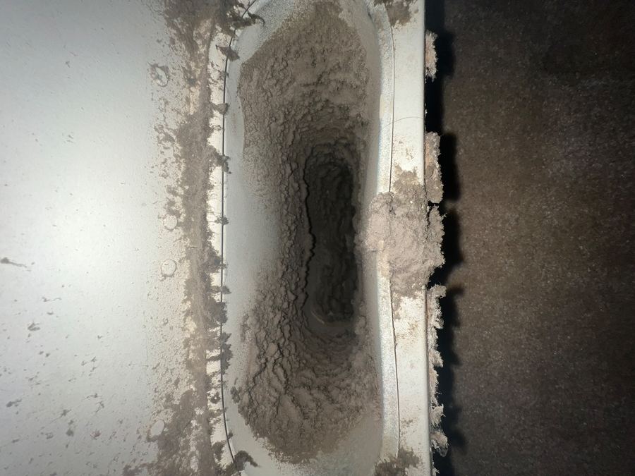 Heavy dust buildup before cleaning