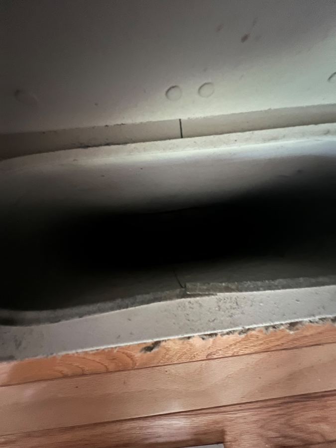 Duct interior after cleaning